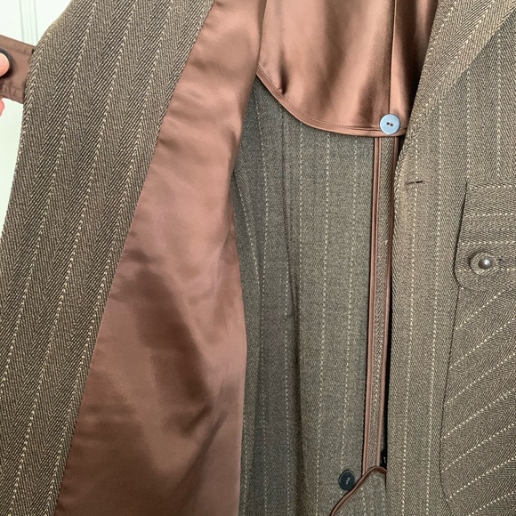 Louis Verdad Pinstripe suit trench coat - Picture 3 of 12